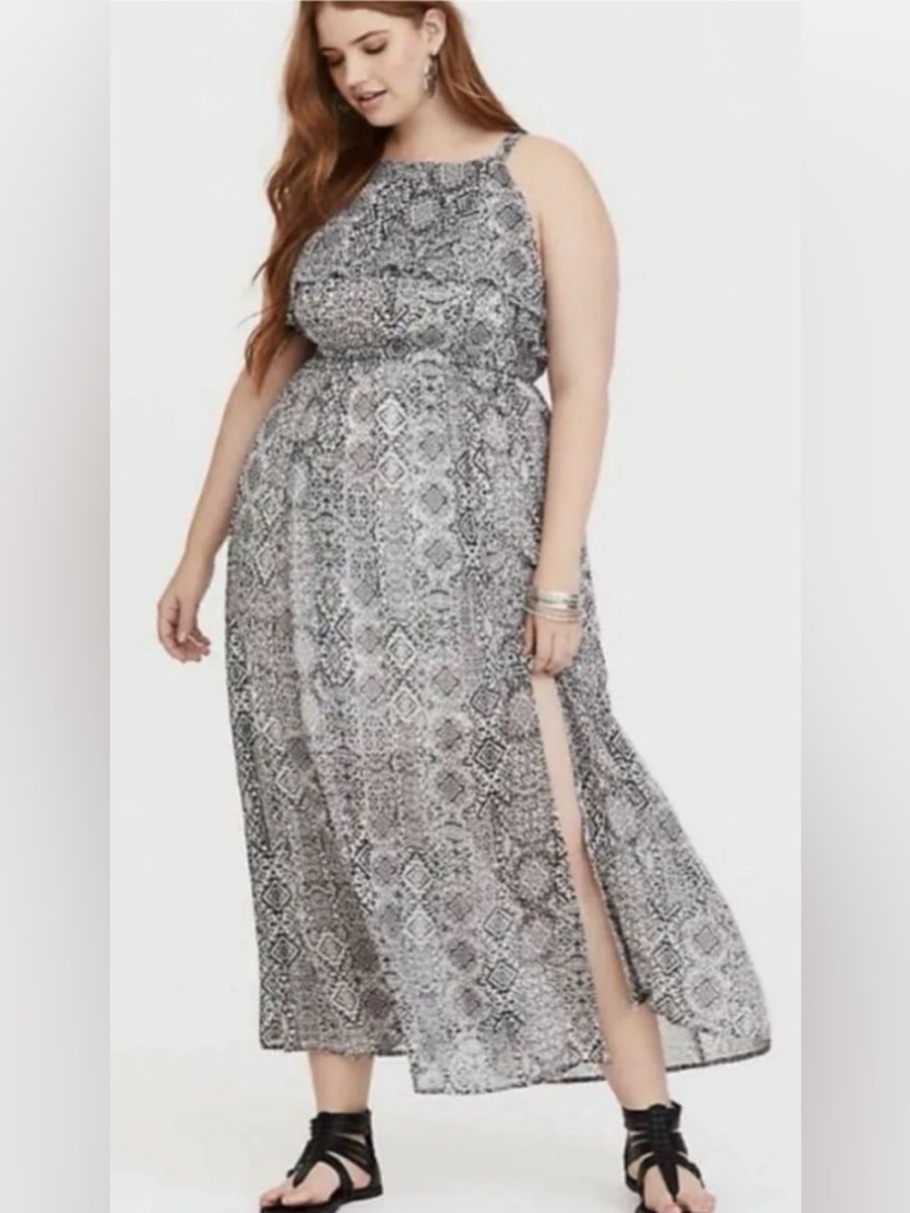 Torrid 1 Black And White Maxi Dress